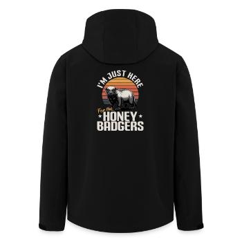 Funny Honey Badger - Recycelte Männer Softshell-Jacke von Stanley/Stella - Schwarz - Hinten - AI Model Male 185 light (185cm)