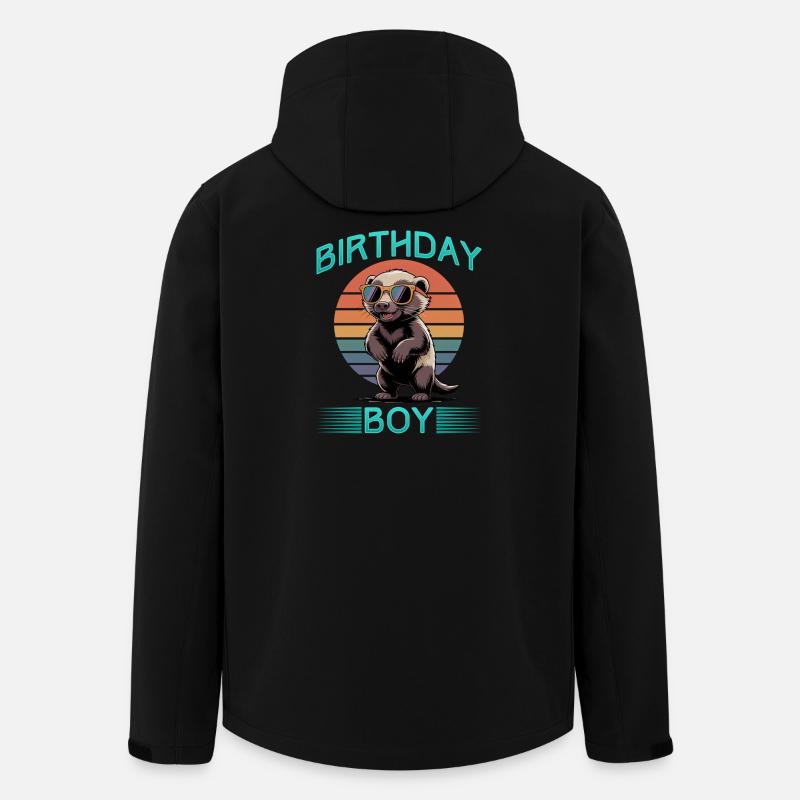 Funny Honey Badger - Recycelte Männer Softshell-Jacke von Stanley/Stella - Schwarz