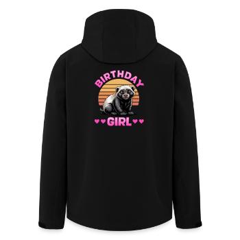 Funny Honey Badger - Recycelte Männer Softshell-Jacke von Stanley/Stella - Schwarz - Hinten - AI Model Male 185 light (185cm)
