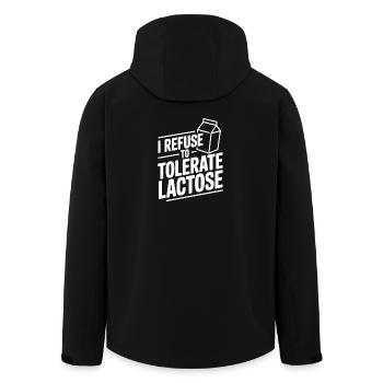 I Refuse to Tolerate Lactose - Men’s Recycled Softshell Jacket by Stanley/Stella - black - Back - AI Model Male 185 light (185cm)