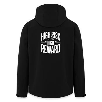 Hoher Risiko, hoher Ertrag - Recycelte Männer Softshell-Jacke von Stanley/Stella - Schwarz - Hinten - AI Model Male 185 light (185cm)
