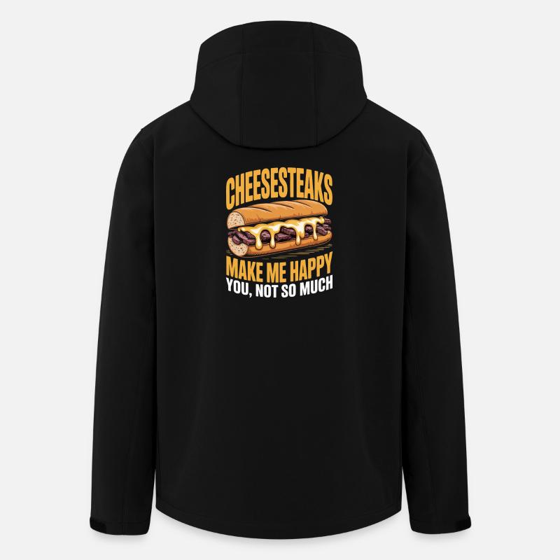Cheesesteaks machen mich glücklich - Recycelte Männer Softshell-Jacke von Stanley/Stella - Schwarz