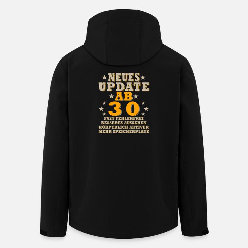 Neues Update Ab 30 - Recycelte Männer Softshell-Jacke von Stanley/Stella - Schwarz