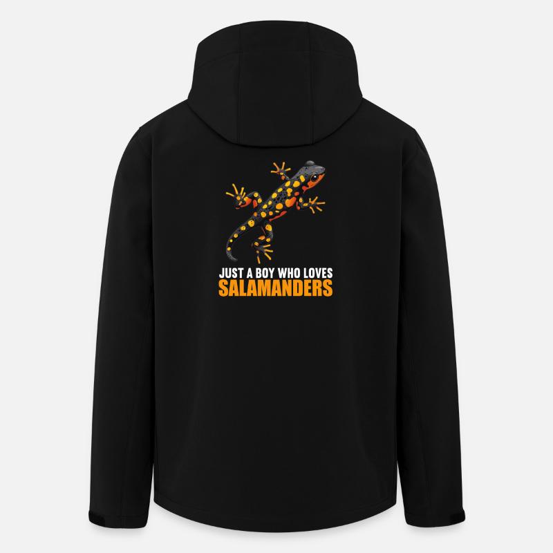 Feuersalamander Salamander - Recycelte Männer Softshell-Jacke von Stanley/Stella - Schwarz