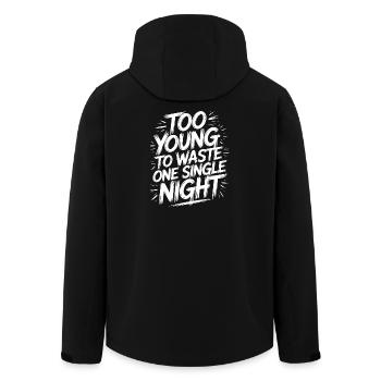 Trop jeune pour perdre une nuit - Veste softshell homme en polyester recyclé Stanley/Stella - noir - Dos - AI Model Male 185 light (185cm)