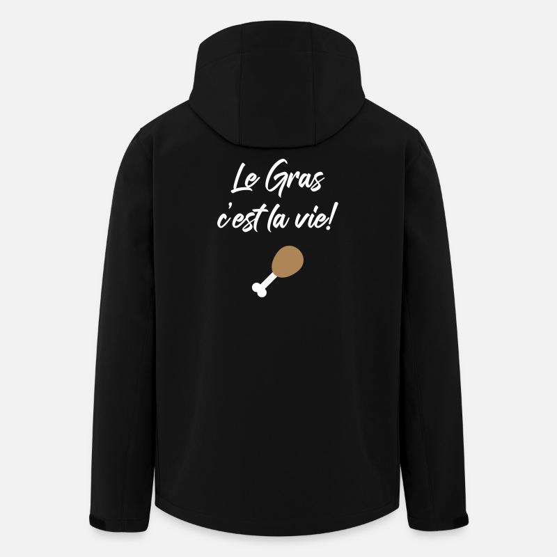 Le Gras c'est la vie! Karadoc-Kult - Recycelte Männer Softshell-Jacke von Stanley/Stella - Schwarz