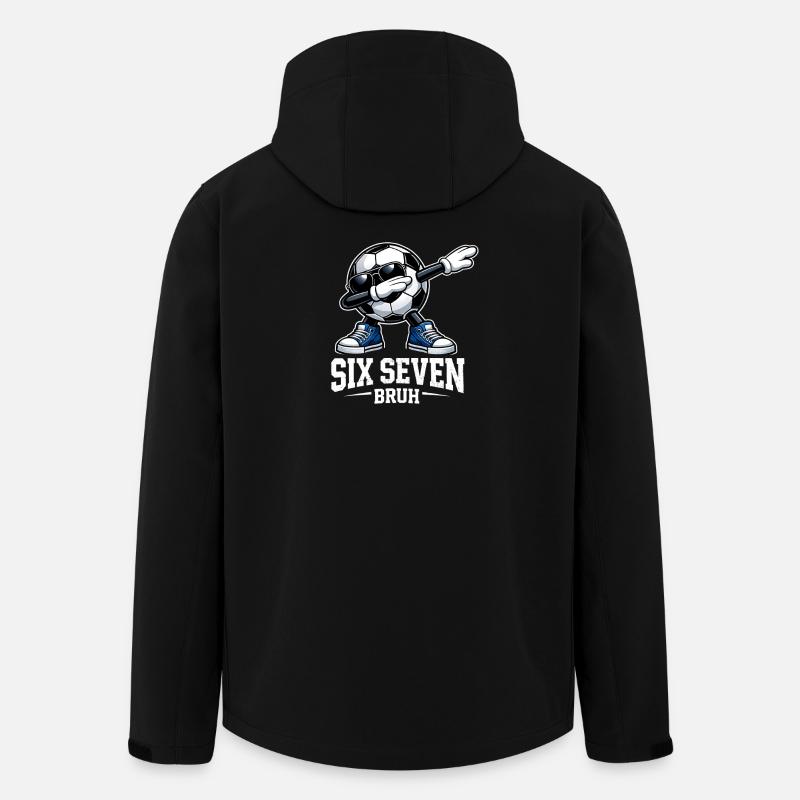 Six Seven Bruh Brainrot Meme - Men’s Recycled Softshell Jacket by Stanley/Stella - black