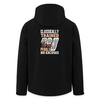 Voiture manuelle, entraînée classiquement - Veste softshell homme en polyester recyclé Stanley/Stella - noir - Dos - AI Model Male 185 light (185cm)