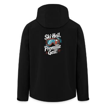  Ski Heil Promille Geil Lustiger Après Ski Spruch - Recycelte Männer Softshell-Jacke von Stanley/Stella - Schwarz - Hinten - AI Model Male 185 light (185cm)