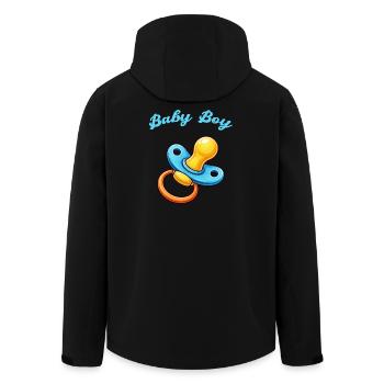Bébé Dessin animé Tétine - Veste softshell homme en polyester recyclé Stanley/Stella - noir - Dos - AI Model Male 185 light (185cm)