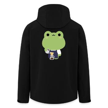 Kawaii Frog Barista - Veste softshell homme en polyester recyclé Stanley/Stella - noir - Dos - AI Model Male 185 light (185cm)