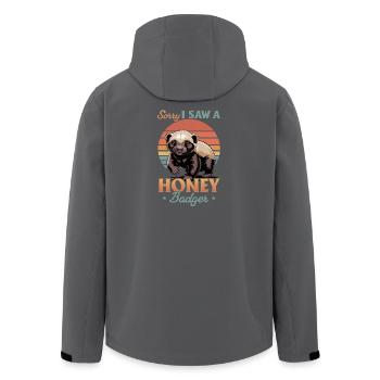 Funny Honey Badger - Recycelte Männer Softshell-Jacke von Stanley/Stella - Schwarz - Hinten - AI Model Male 185 light (185cm)
