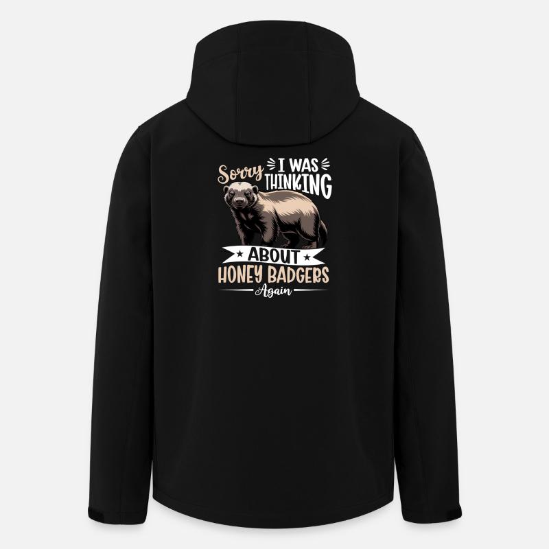 Funny Honey Badger - Recycelte Männer Softshell-Jacke von Stanley/Stella - Schwarz