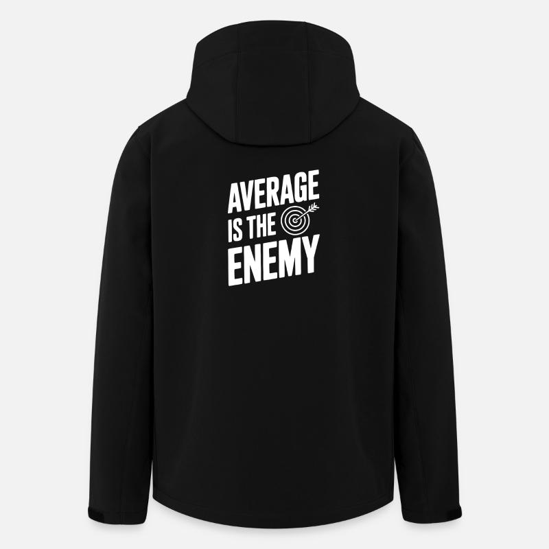 Average is the Enemy - Men’s Recycled Softshell Jacket by Stanley/Stella - black