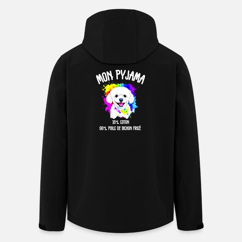 Funny Dog Bichon Pajamas - Men’s Recycled Softshell Jacket by Stanley/Stella - black