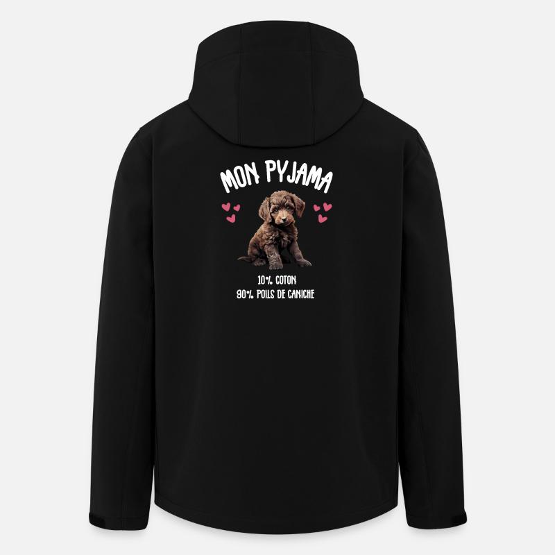 Dog Pajamas Poodle Humor - Men’s Recycled Softshell Jacket by Stanley/Stella - black