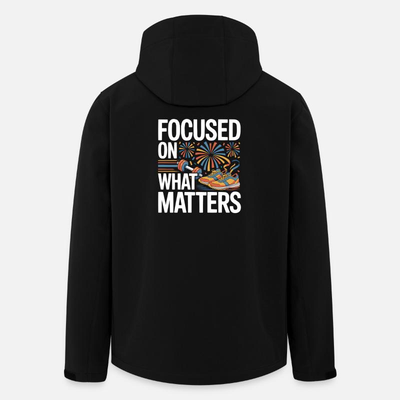 New Years Resolution Motivational Quotes - Men’s Recycled Softshell Jacket by Stanley/Stella - black