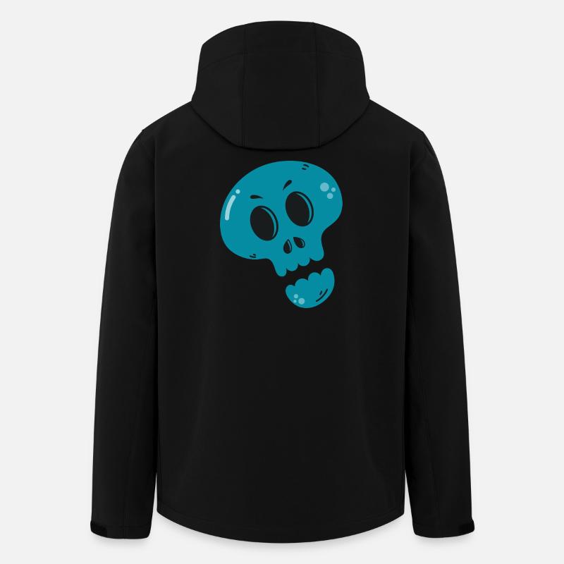 Melted Blue Skull - Men’s Recycled Softshell Jacket by Stanley/Stella - black
