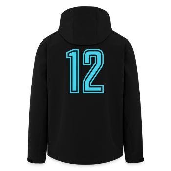 12- - Recycelte Männer Softshell-Jacke von Stanley/Stella - Schwarz - Hinten - AI Model Male 185 light (185cm)