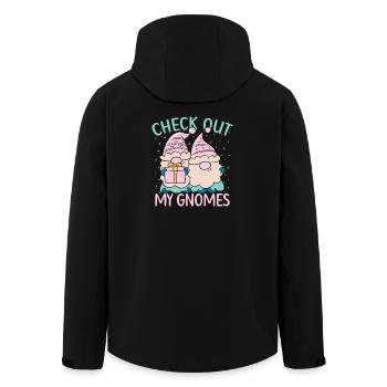 Costume de gnome de jardin Regarde mon gnome gnome - Veste softshell homme en polyester recyclé Stanley/Stella - noir - Dos - AI Model Male 185 light (185cm)