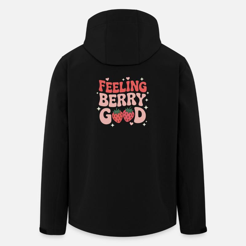 Strawberry Sayings Funny Strawberry Gift - Men’s Recycled Softshell Jacket by Stanley/Stella - black