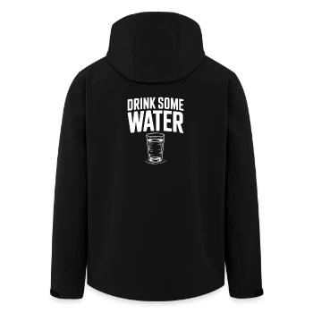 Drink Some Water - Men’s Recycled Softshell Jacket by Stanley/Stella - black - Back - AI Model Male 185 light (185cm)