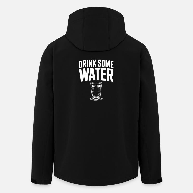 Bois un peu d’eau - Veste softshell homme en polyester recyclé Stanley/Stella - noir