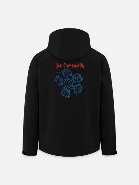 Les Croissants Blue Sketches - Men’s Recycled Softshell Jacket by Stanley/Stella - black