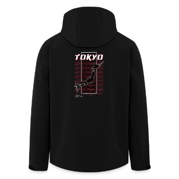 Japanese Tokyo Streetwear - Men’s Recycled Softshell Jacket by Stanley/Stella - black - Back - AI Model Male 185 light (185cm)