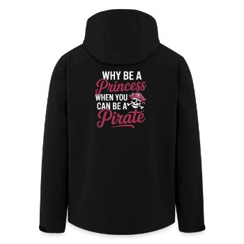 T-shirt de la Rébellion des Princesses Pirates - Veste softshell homme en polyester recyclé Stanley/Stella - noir - Dos - AI Model Male 185 light (185cm)