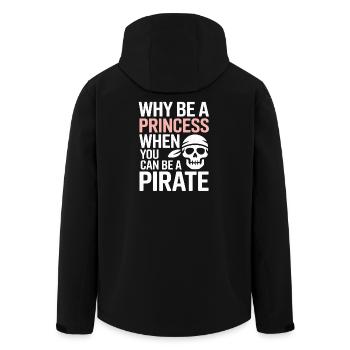 Princesse Pirate Audace - Veste softshell homme en polyester recyclé Stanley/Stella - noir - Dos - AI Model Male 185 light (185cm)