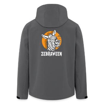 safari africa serengeti wildlife halloween zebra - Men’s Recycled Softshell Jacket by Stanley/Stella - black - Back - AI Model Male 185 light (185cm)