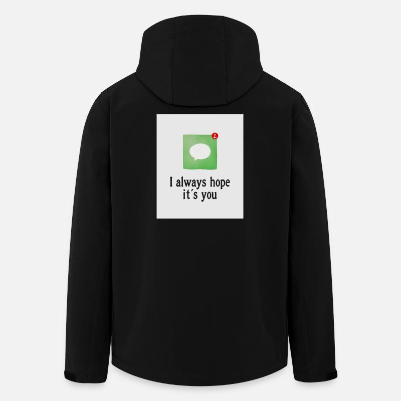 I always hope it's you. - Men’s Recycled Softshell Jacket by Stanley/Stella - black
