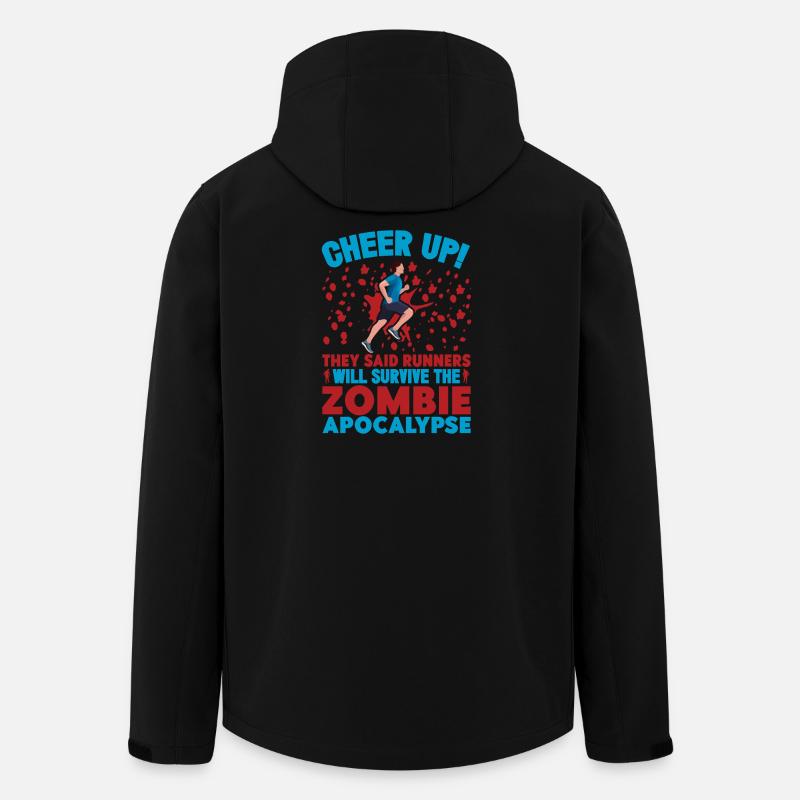 Running Cheer Up They Said Runners Survive - Recycelte Männer Softshell-Jacke von Stanley/Stella - Schwarz