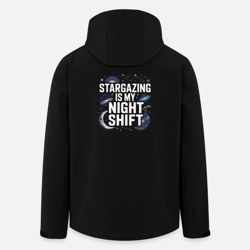 Astronomer Galaxy Outerspace Universe Astronomy - Men’s Recycled Softshell Jacket by Stanley/Stella - black