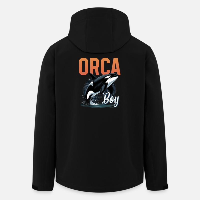 Funny Orca - Men’s Recycled Softshell Jacket by Stanley/Stella - black