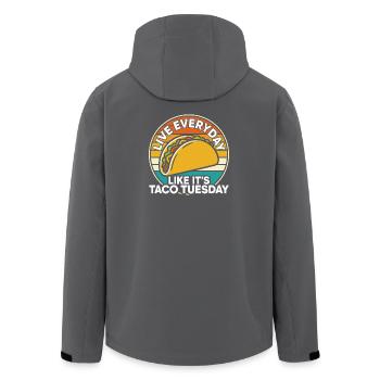 Lebe jeden Tag, als wäre es Taco Tuesday mexikanisches Essen - Recycelte Männer Softshell-Jacke von Stanley/Stella - Schwarz - Hinten - AI Model Male 185 light (185cm)