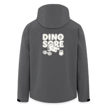 Dino Sore Drôle de jeu de mots sur l’entraînement de gym - Veste softshell homme en polyester recyclé Stanley/Stella - charbon - Dos - AI Model Male 185 light (185cm)