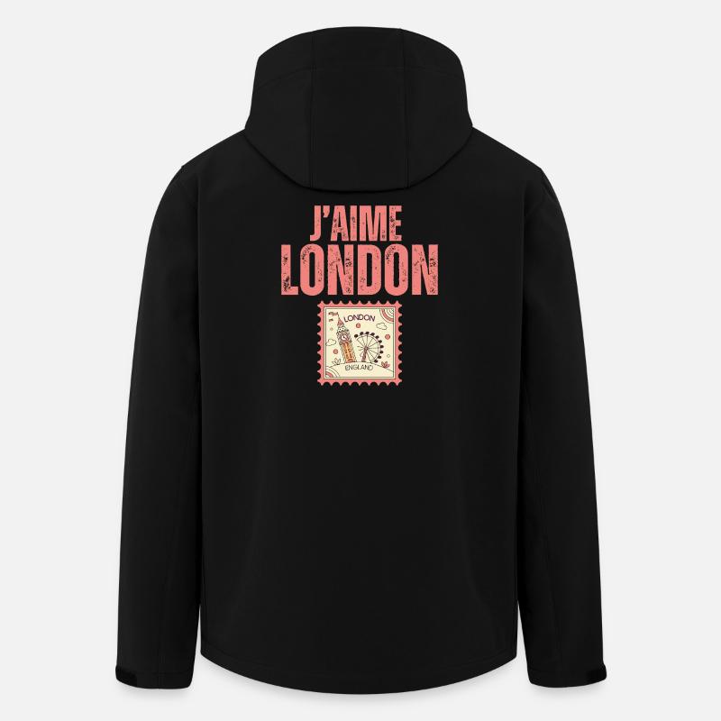 I love London - Men’s Recycled Softshell Jacket by Stanley/Stella - black