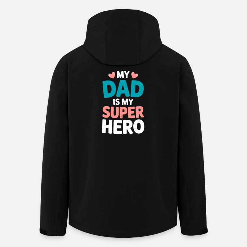 My father is my superhero - Men’s Recycled Softshell Jacket by Stanley/Stella - black