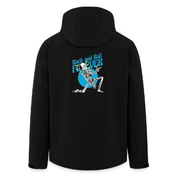 Médiator squelette – Rock and Roll Forever Metal - Veste softshell homme en polyester recyclé Stanley/Stella - noir - Dos - AI Model Male 185 light (185cm)