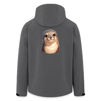 Lions de mer Lion de mer - Veste softshell homme en polyester recyclé Stanley/Stella - noir - Dos - AI Model Male 185 light (185cm)