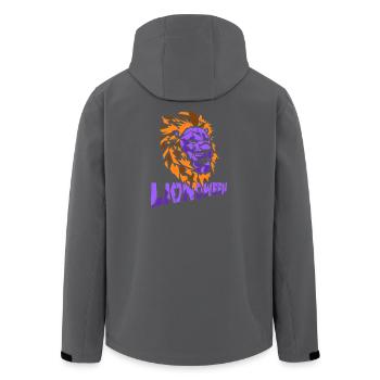 safari africa serengeti wildlife halloween lion - Men’s Recycled Softshell Jacket by Stanley/Stella - black - Back - AI Model Male 185 light (185cm)