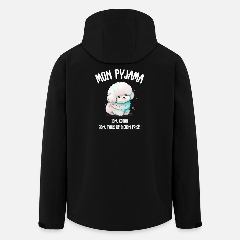 Funny Dog Bichon Pajamas - Men’s Recycled Softshell Jacket by Stanley/Stella - black