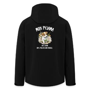 Jack Russell Hundepyjama-Humor - Recycelte Männer Softshell-Jacke von Stanley/Stella - Schwarz - Hinten - AI Model Male 185 light (185cm)
