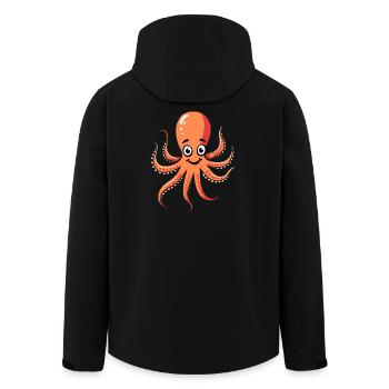 Krake Kostüm unter Wasser Meerestier Ozean Tier - Recycelte Männer Softshell-Jacke von Stanley/Stella - Schwarz - Hinten - AI Model Male 185 light (185cm)