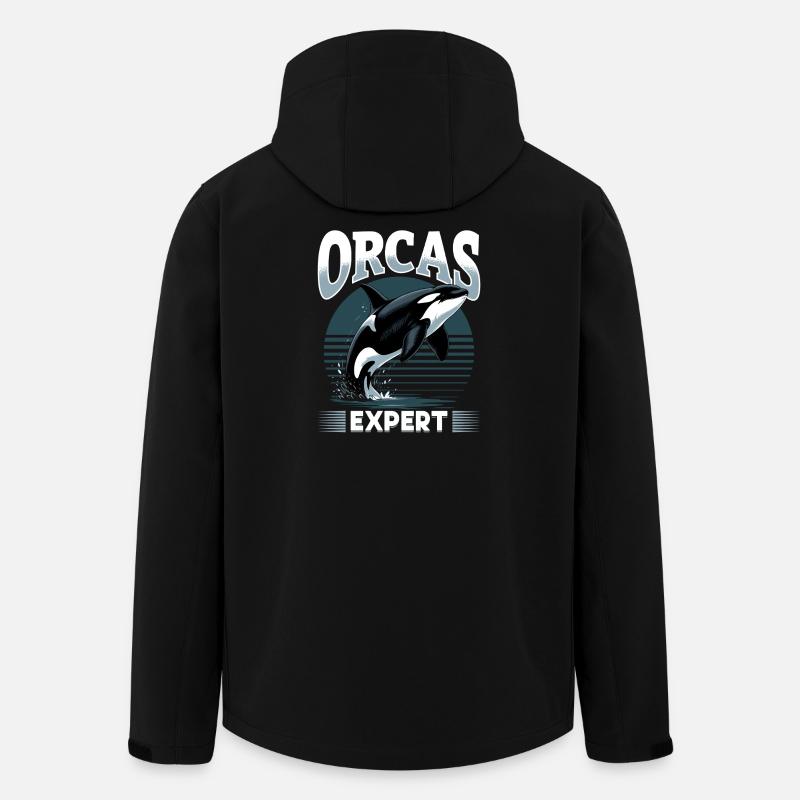 Funny Orca - Men’s Recycled Softshell Jacket by Stanley/Stella - black