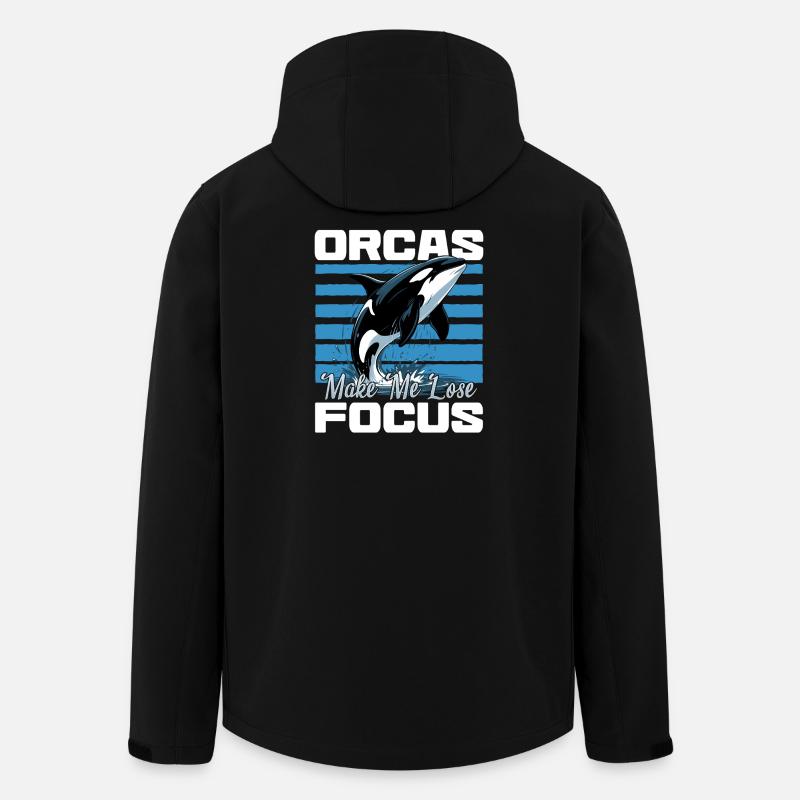 Funny Orca - Men’s Recycled Softshell Jacket by Stanley/Stella - black