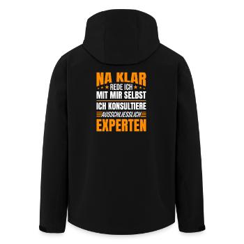 Self-Discussion Saying Expert Opinion - Men’s Recycled Softshell Jacket by Stanley/Stella - black - Back - AI Model Male 185 light (185cm)