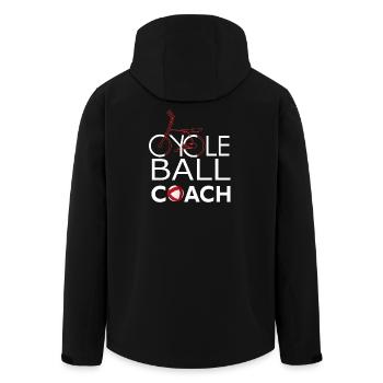 Radball, Coach, Cycleball, Hallenradsport - Recycelte Männer Softshell-Jacke von Stanley/Stella - Schwarz - Hinten - AI Model Male 185 light (185cm)